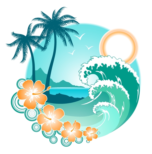海邊風景圖