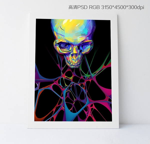 骷髏頭裝飾畫