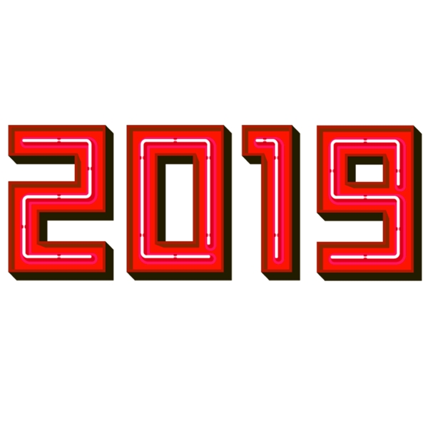 2019红色数字素材