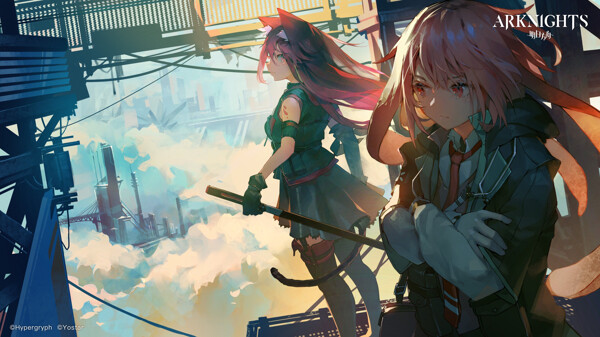 彩色動(dòng)漫人物插畫背景