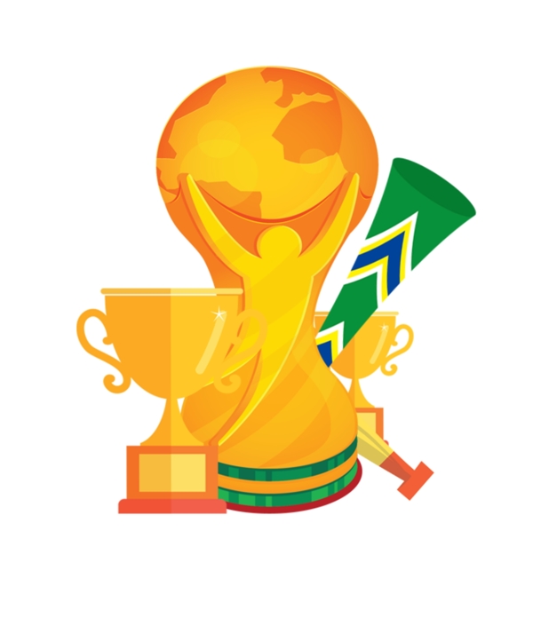 2018俄罗斯世界杯足球赛奖杯元素