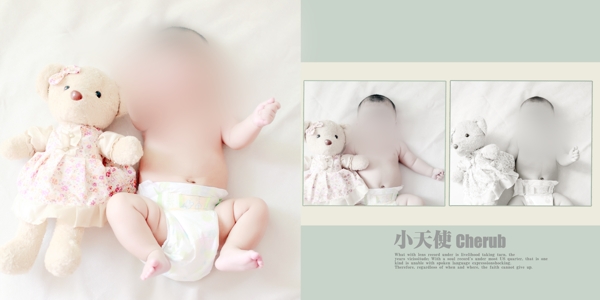 百天兒童相冊模板圖片
