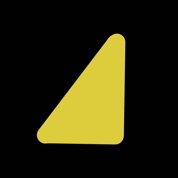 黄色三角形按钮图标