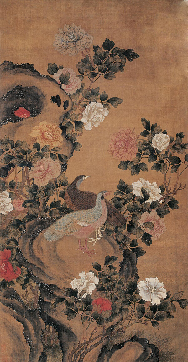 位圖植物圖案寫意花卉花朵牡丹免費(fèi)素材