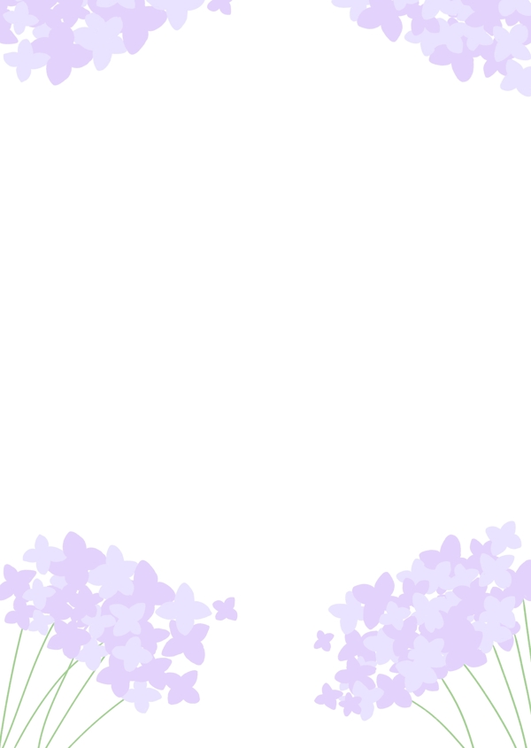 紫色花束小清新背景图插图设计