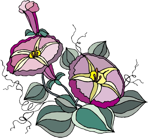 花朵花草鮮花矢量EPS格式1464
