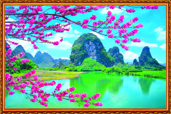 花朵風(fēng)景裝飾畫
