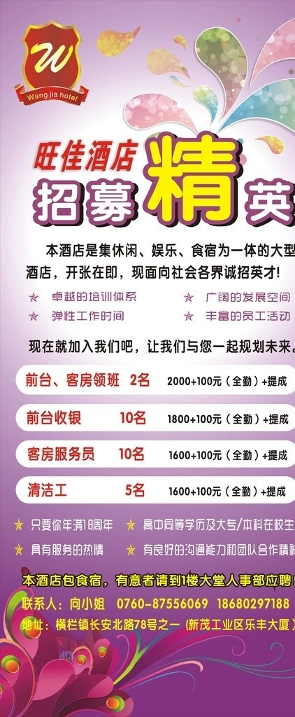 酒店招工海報圖片