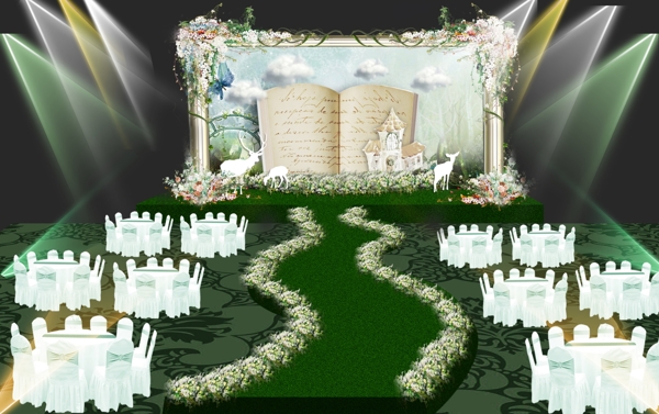 森系婚礼舞台背景