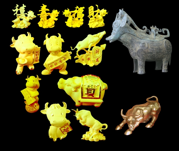 牛碉塑金牛文物