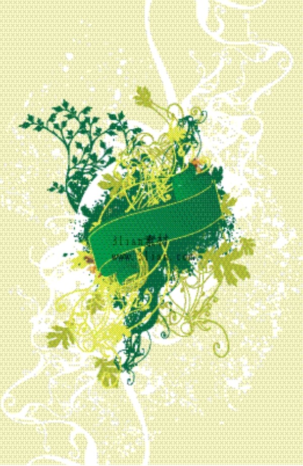 矢量植物花紋