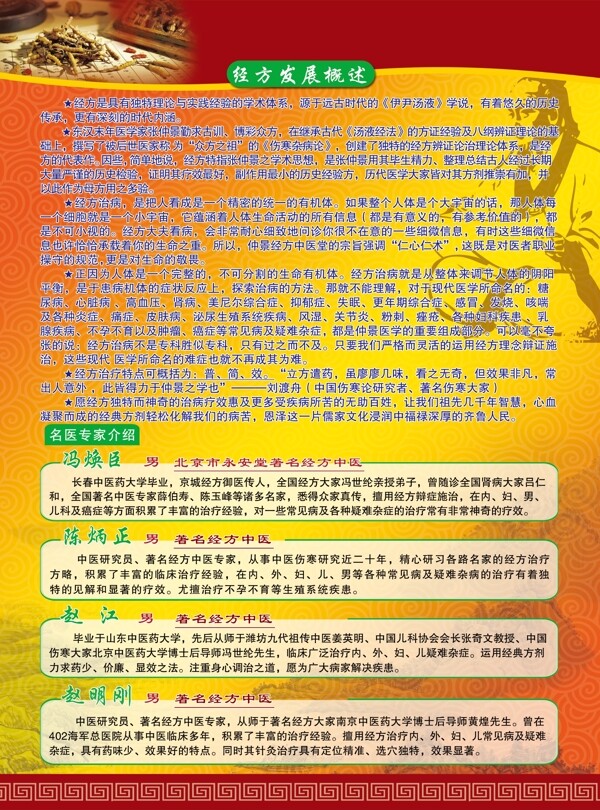 中醫(yī)經(jīng)方宣傳彩頁