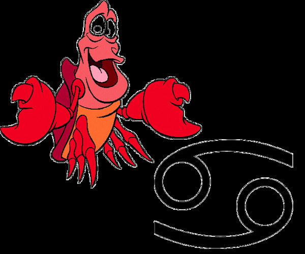 手绘卡通红色螃蟹免抠png透明图层素材