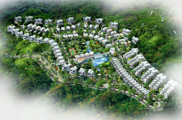 山體建筑景觀設(shè)計鳥瞰圖圖片