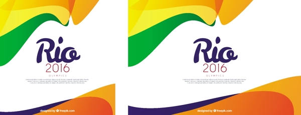 2016巴西奥运会彩色背景矢量图
