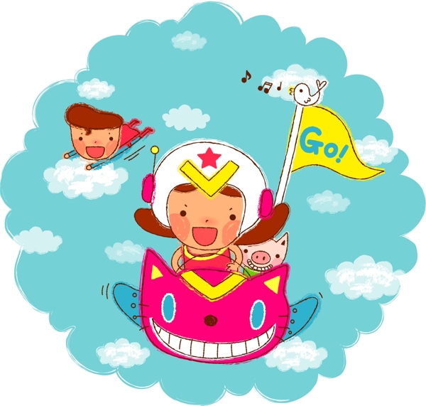 卡通兒童插畫圖片