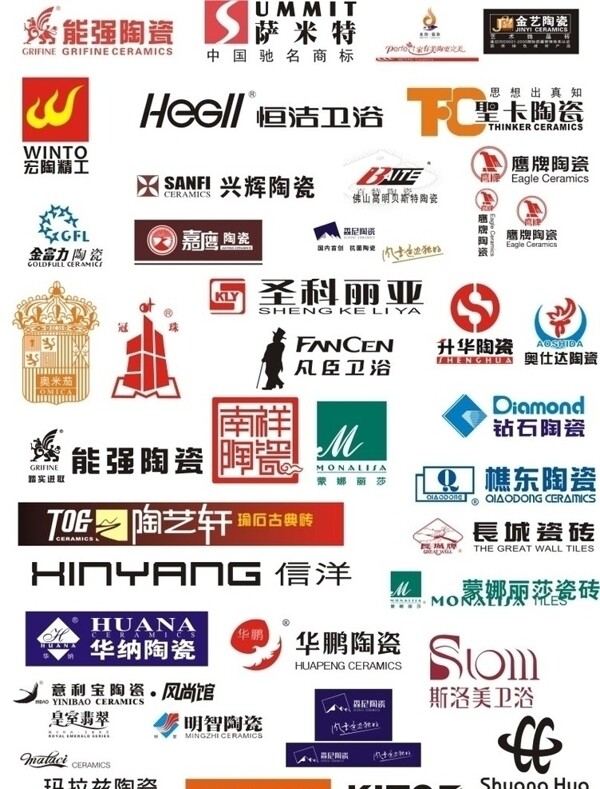 矢量衛(wèi)浴潔具標(biāo)志大全圖片