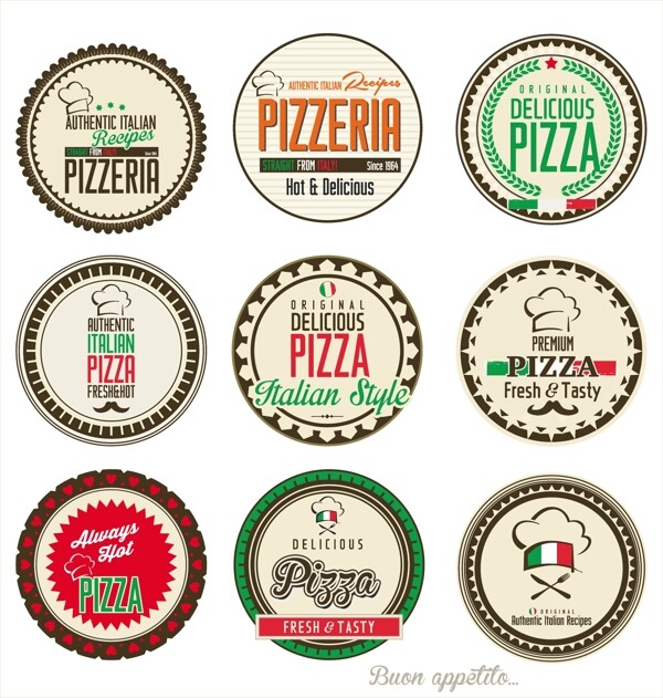 意大利披萨标签