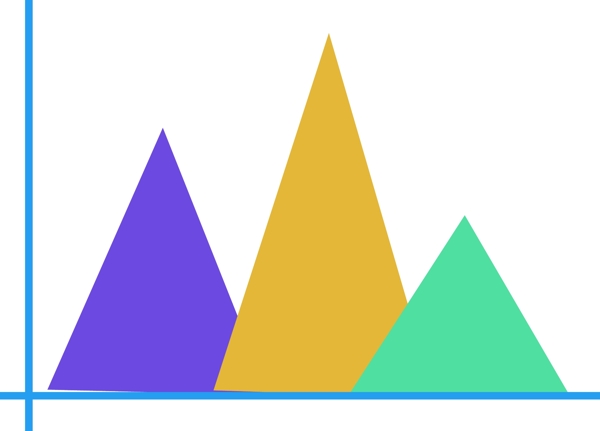 商务矢量数据分析折线面积图