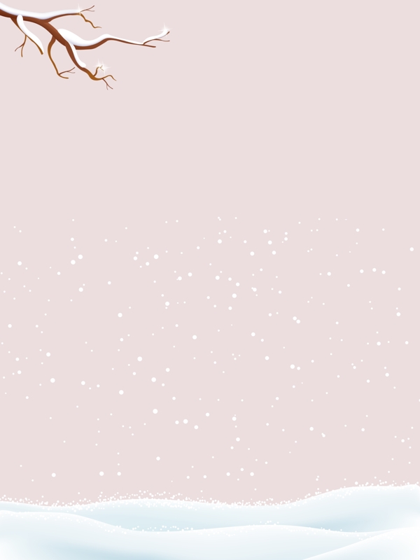 清新簡(jiǎn)約小雪節(jié)氣背景圖
