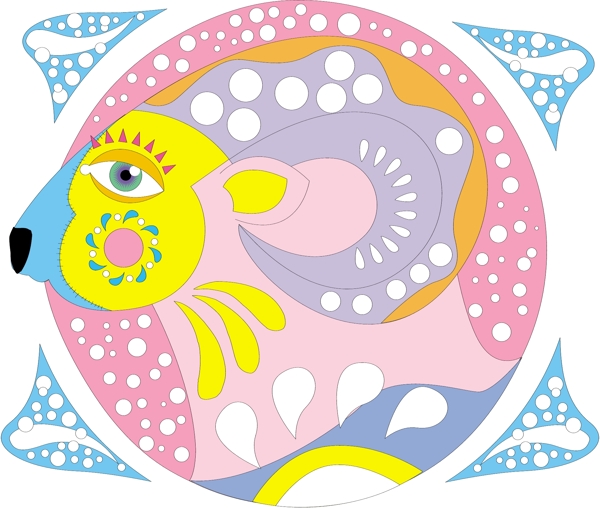 創(chuàng)意藝術(shù)圖騰十二星座矢量素材