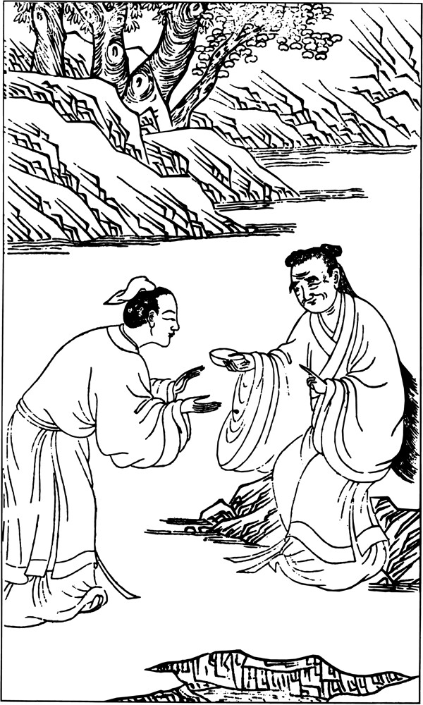 古版畫(huà)教化類(lèi)人物畫(huà)矢量EPS格式0470