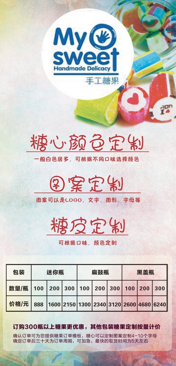 糖果定制桌擺卡