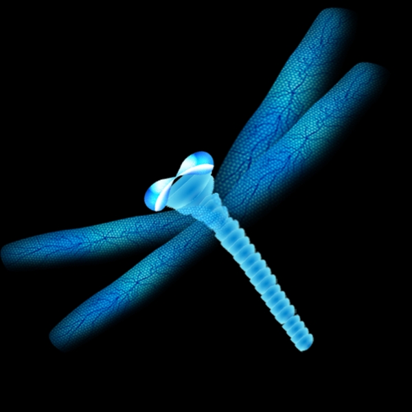ps制作水晶蜻蜓图片