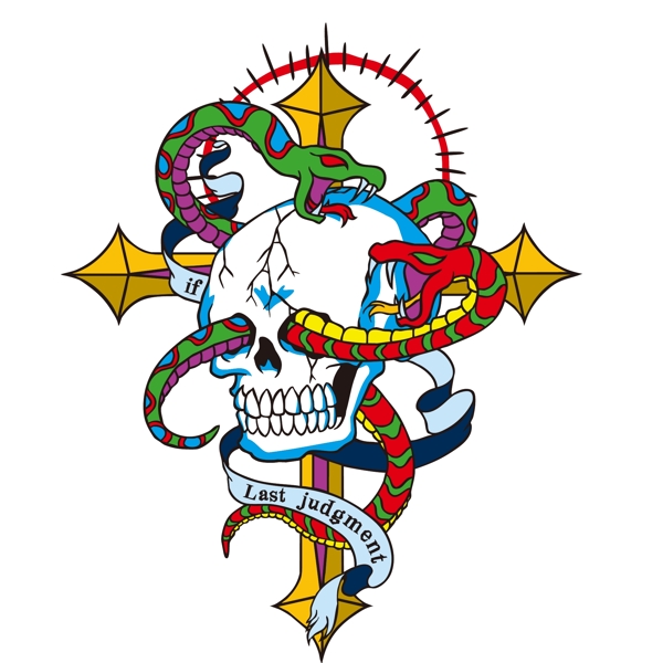 印花矢量圖靚仔裝時(shí)尚休閑女裝T恤圖案紋身圖案免費(fèi)素材