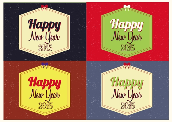 2015新年標簽卡片矢量素材