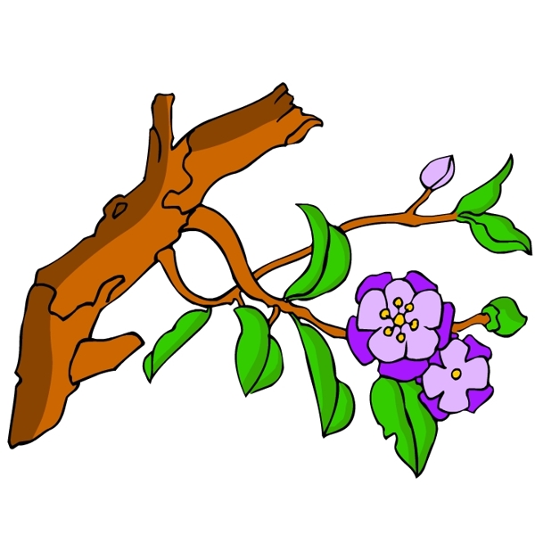 花卉古典插畫