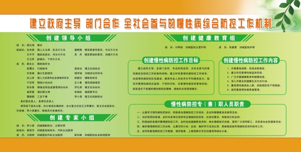 创建慢性病防控组织机构