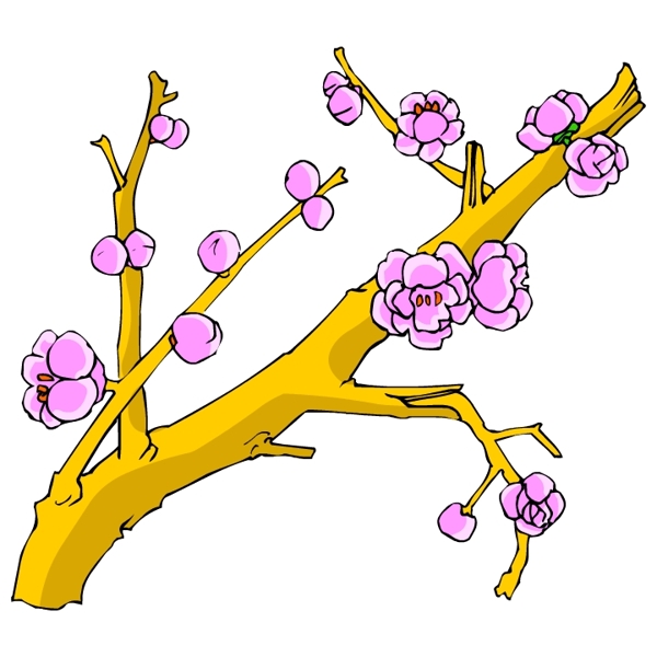 花卉古典插畫