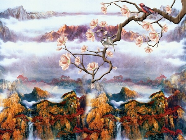 新中式背景墻