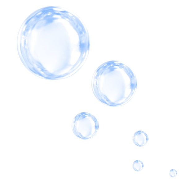 水下蓝色透明气泡