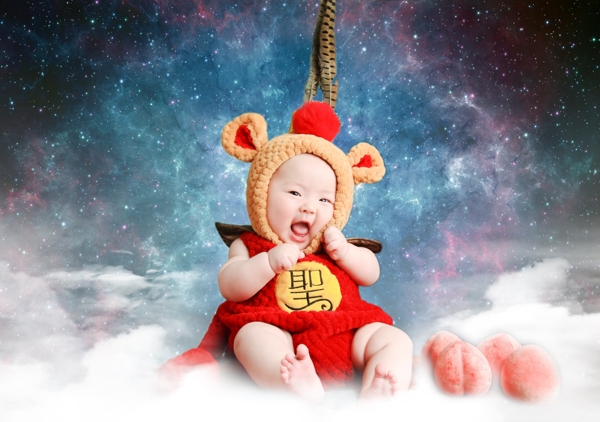 寶寶滿月創(chuàng)意照