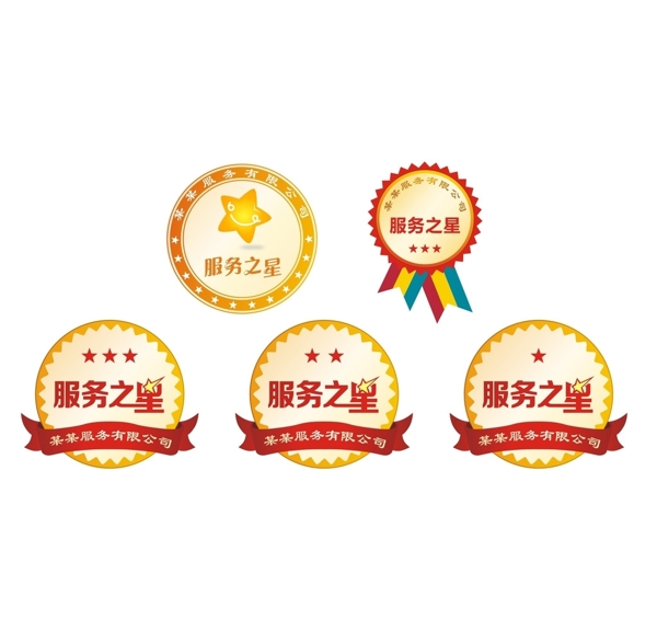 服務(wù)之星胸牌圖片