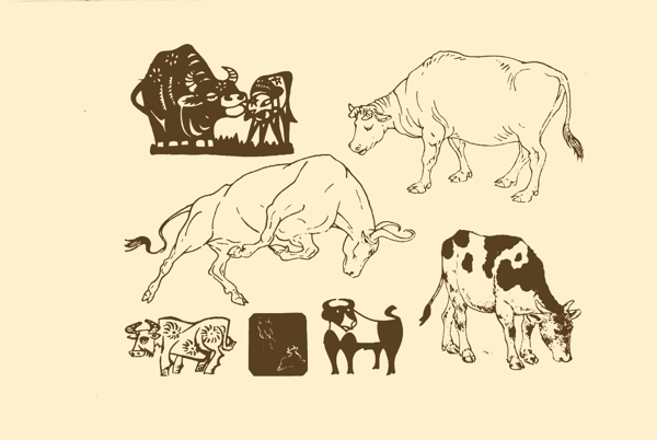 動物圖案牛圖片