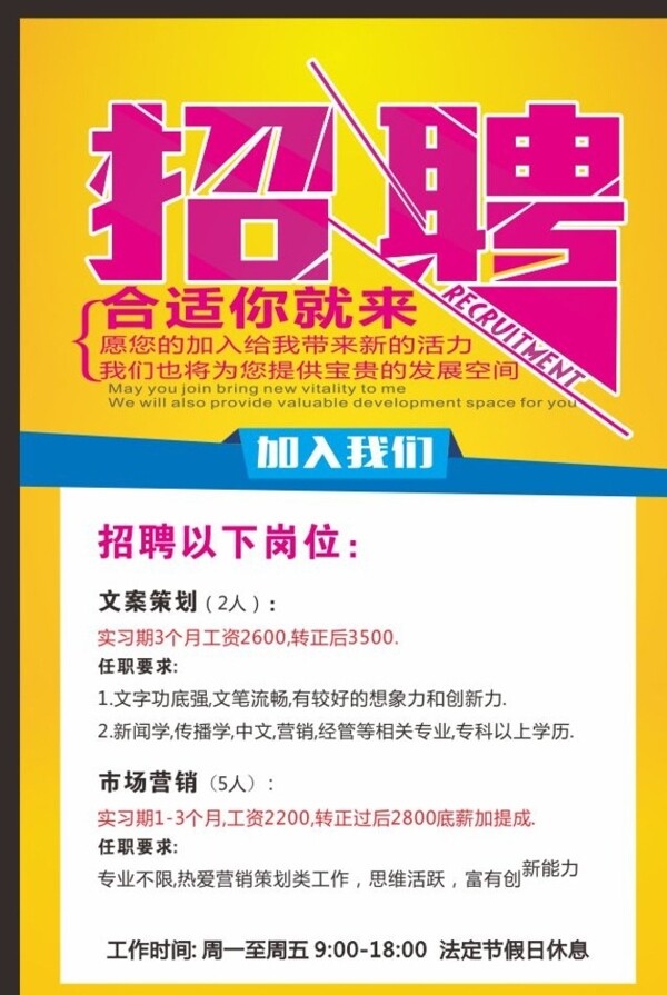 招聘海報(bào)圖片