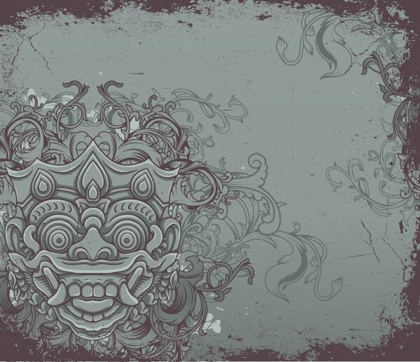 花卉矢量插畫穆斯特