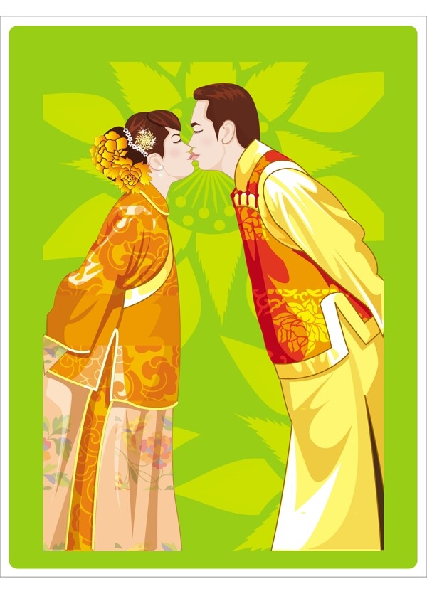 傳統(tǒng)婚禮矢量人物矢量素材AI格式0006