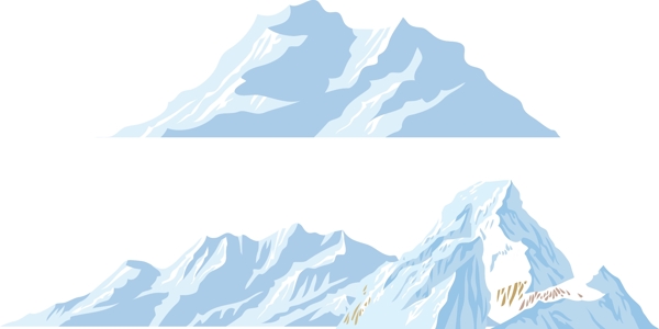 冰山矢量山峰图片