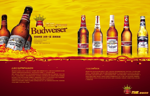 百威啤酒宣传海报