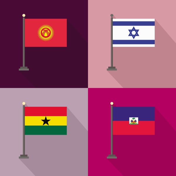 吉尔吉斯斯坦以色列加纳海地国旗