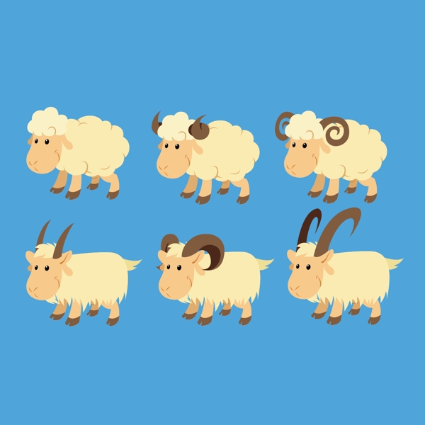 羊卡通羊手绘羊动物图片