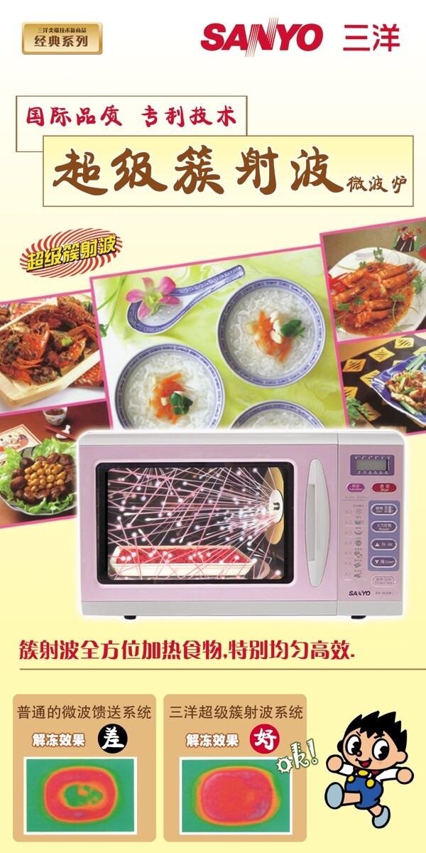 三洋微波爐產(chǎn)品海報宣傳PSD素材
