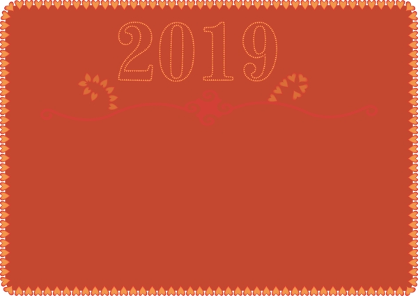 2019喜慶新年邊框