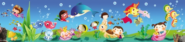 海底卡通世界美人魚圖片