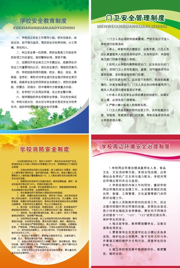 學(xué)校制度展板圖片