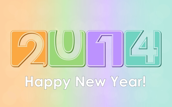 2014藝術字矢量素材1